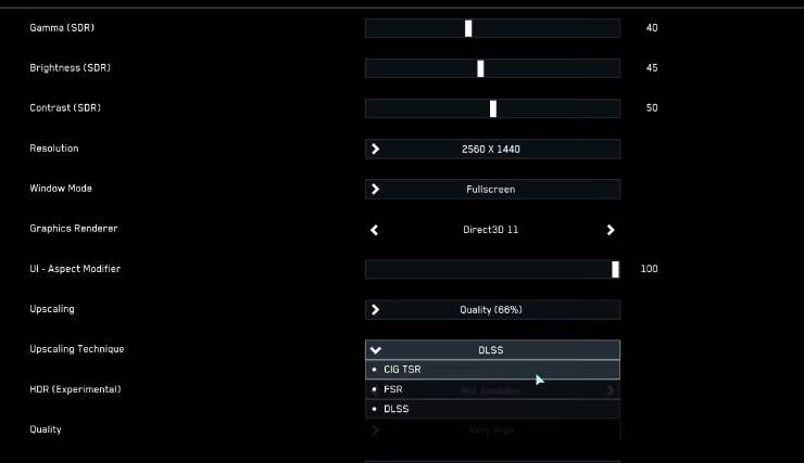 Star Citizen 3.23 quali impostazioni grafiche