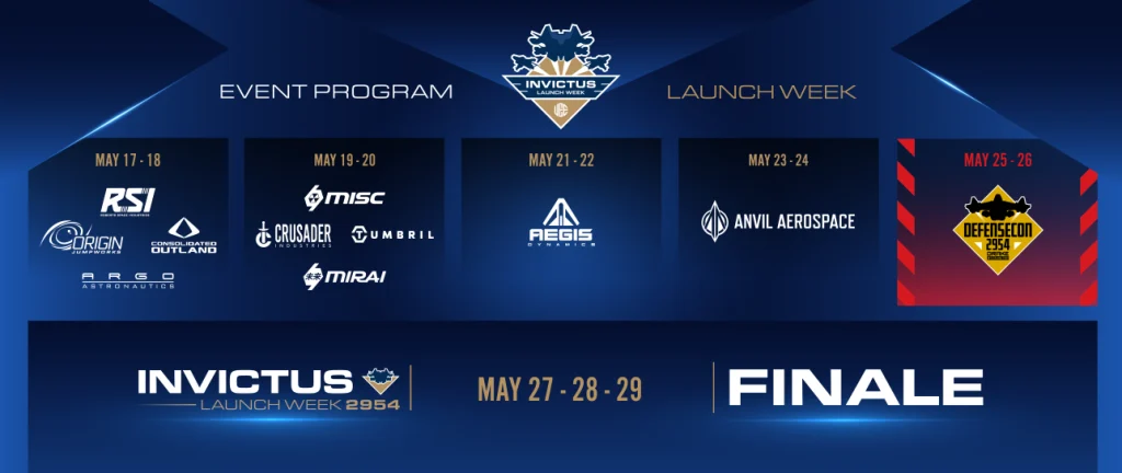 Invictus Launch week 2954 - programma