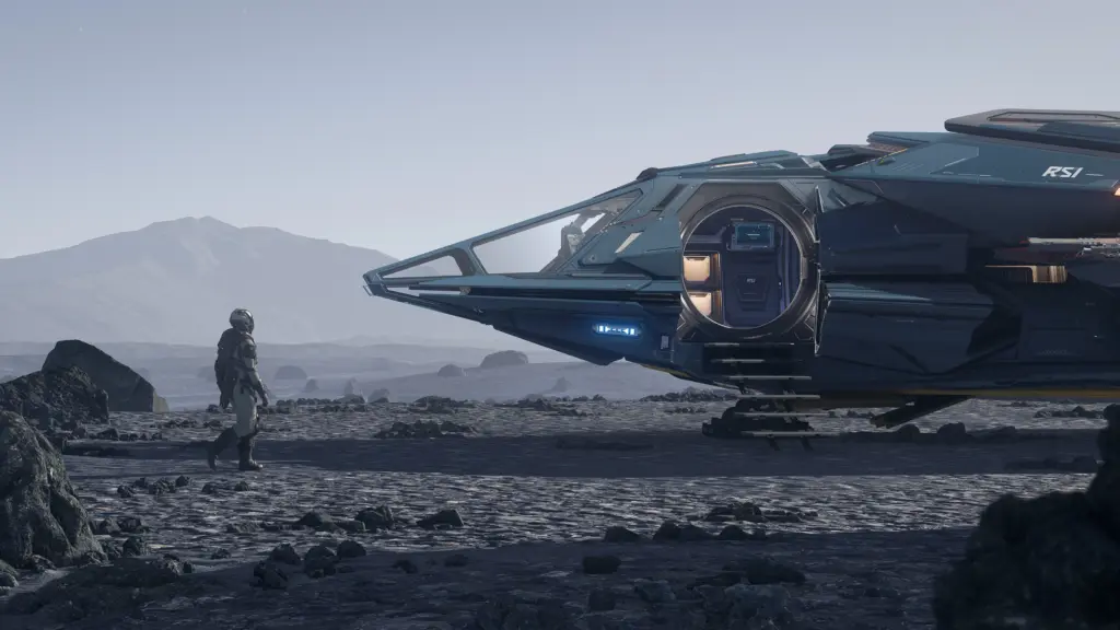 RSI Aurora Mk II atterrata su un pianeta