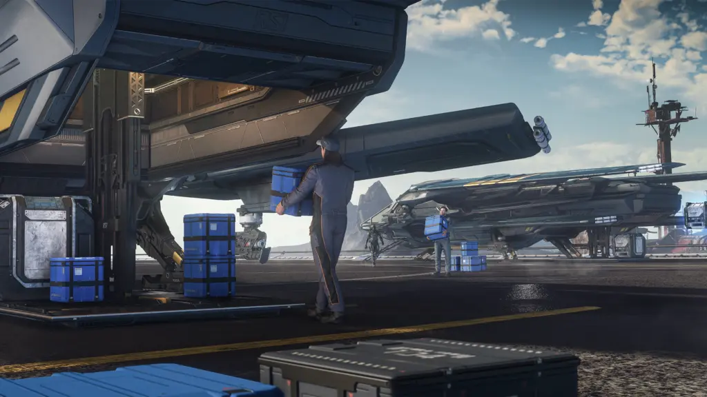 RSI Aurora Mk II mentre carica il cargo